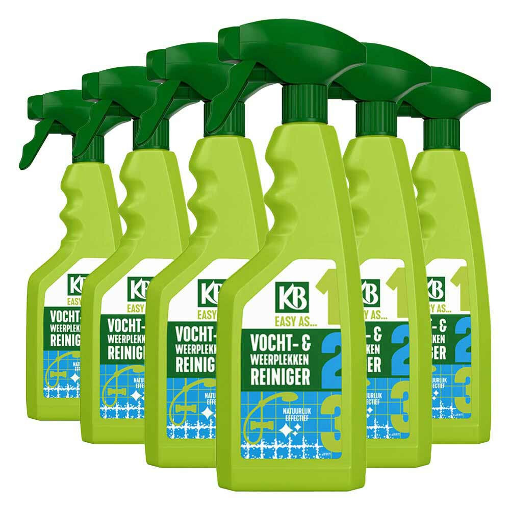 6x KB Easy Vocht-&Weerplekken Reiniger Spray 500 ml