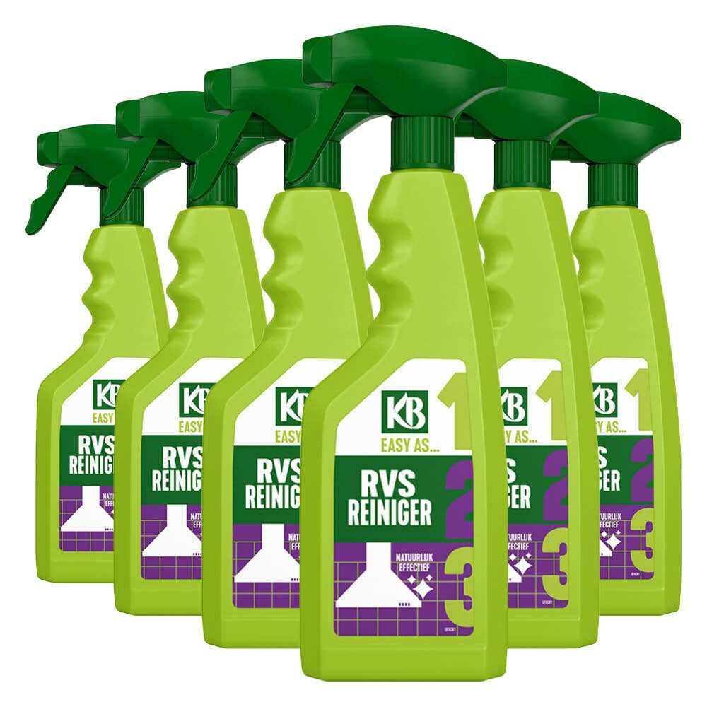 6x KB Easy RVS Reiniger Spray 500 ml