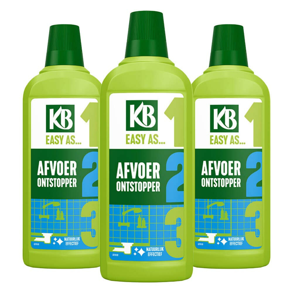 3x KB Easy Afvoer Ontstopper Concentraat 750 ml