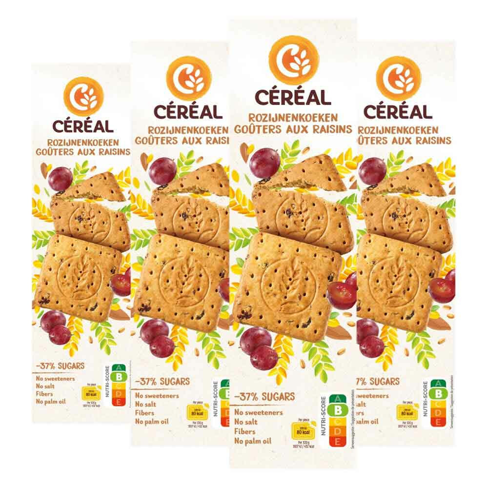 4x Céréal Rozijnenkoeken 360 gr