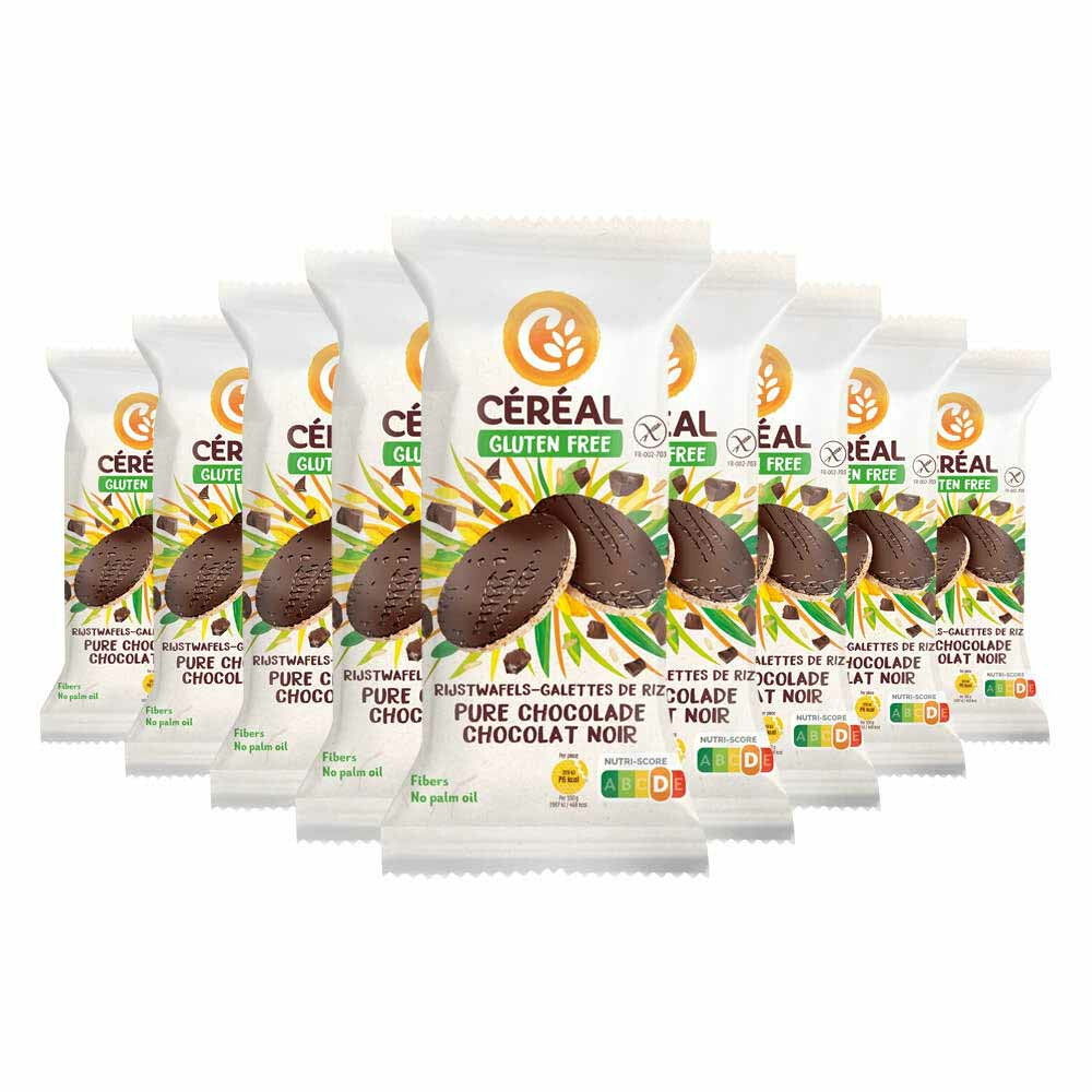 8x Céréal Rijstwafel Pure Chocolade 130 gr