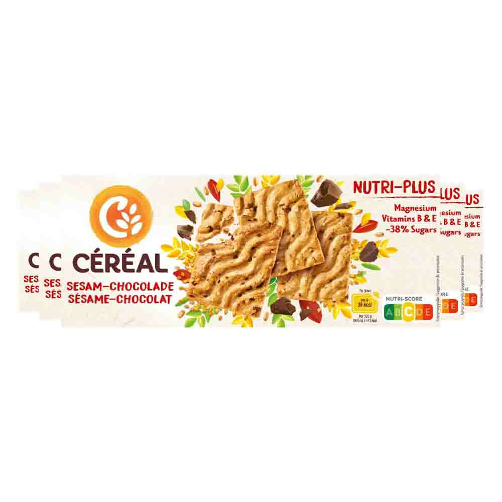 5x Céréal Koekjes Sesam Chocolade 200 gr