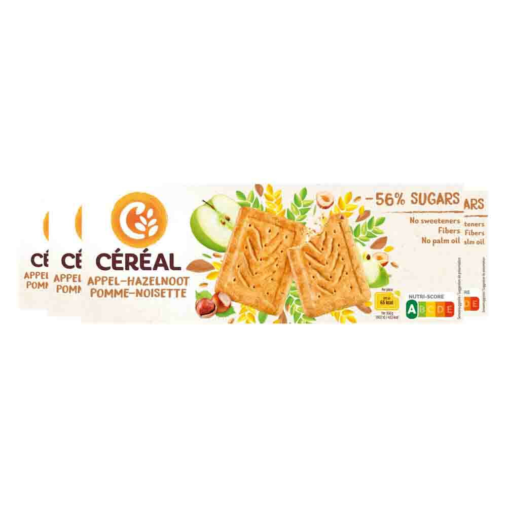 4x Céréal Koekjes Appel-Hazelnoot 230 gr