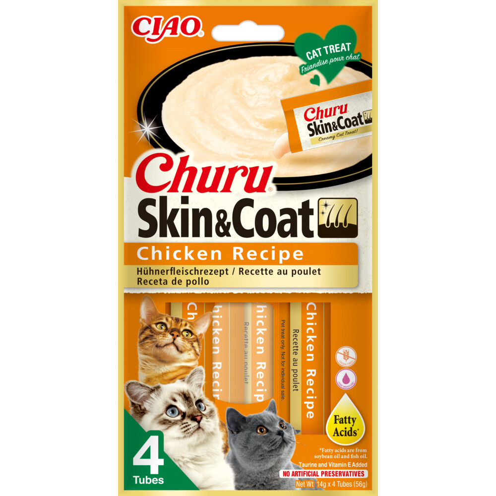 12x Ciao Churu Kat Huid&Vacht Kip 56 gr