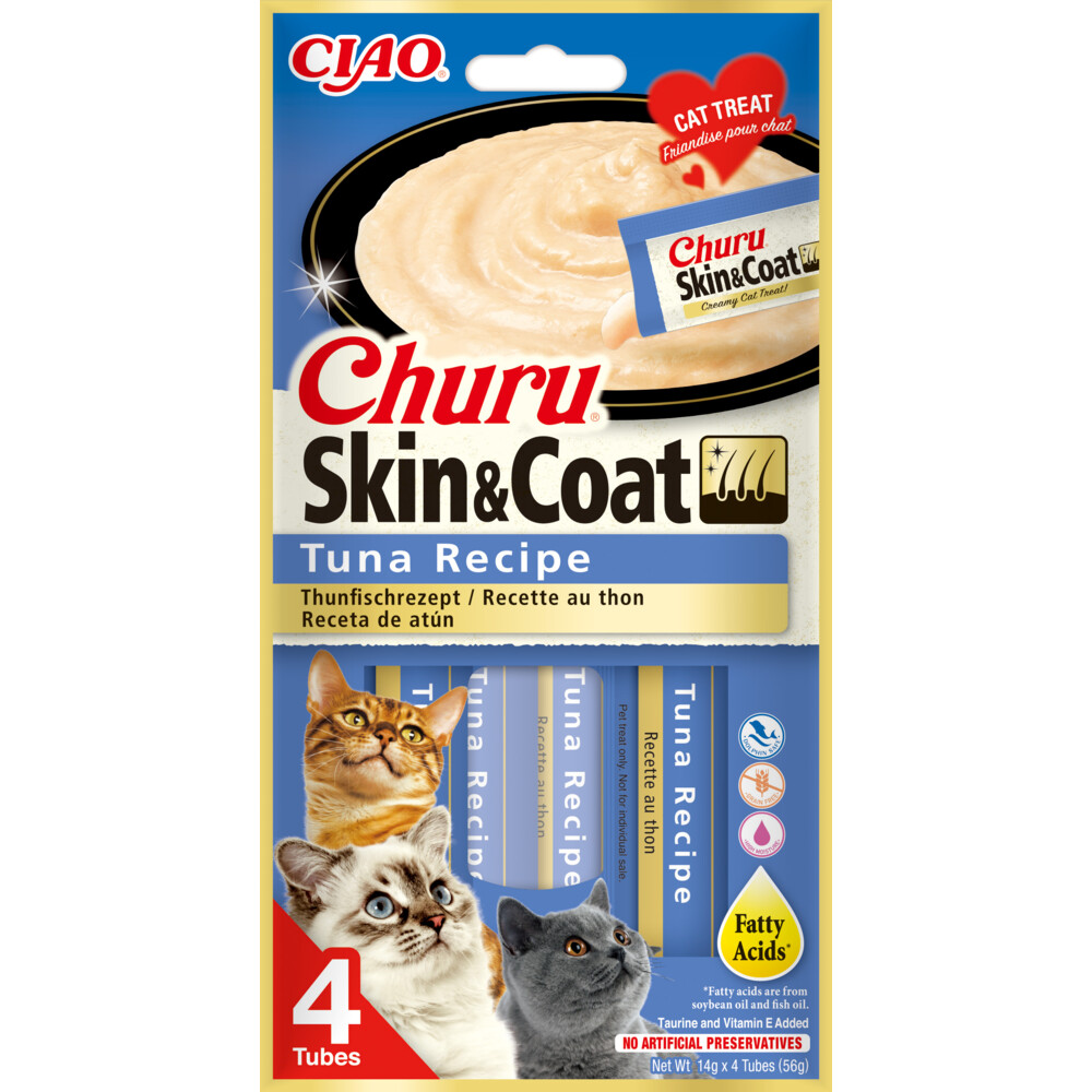 12x Ciao Churu Kat Huid&Vacht Tonijn 56 gr