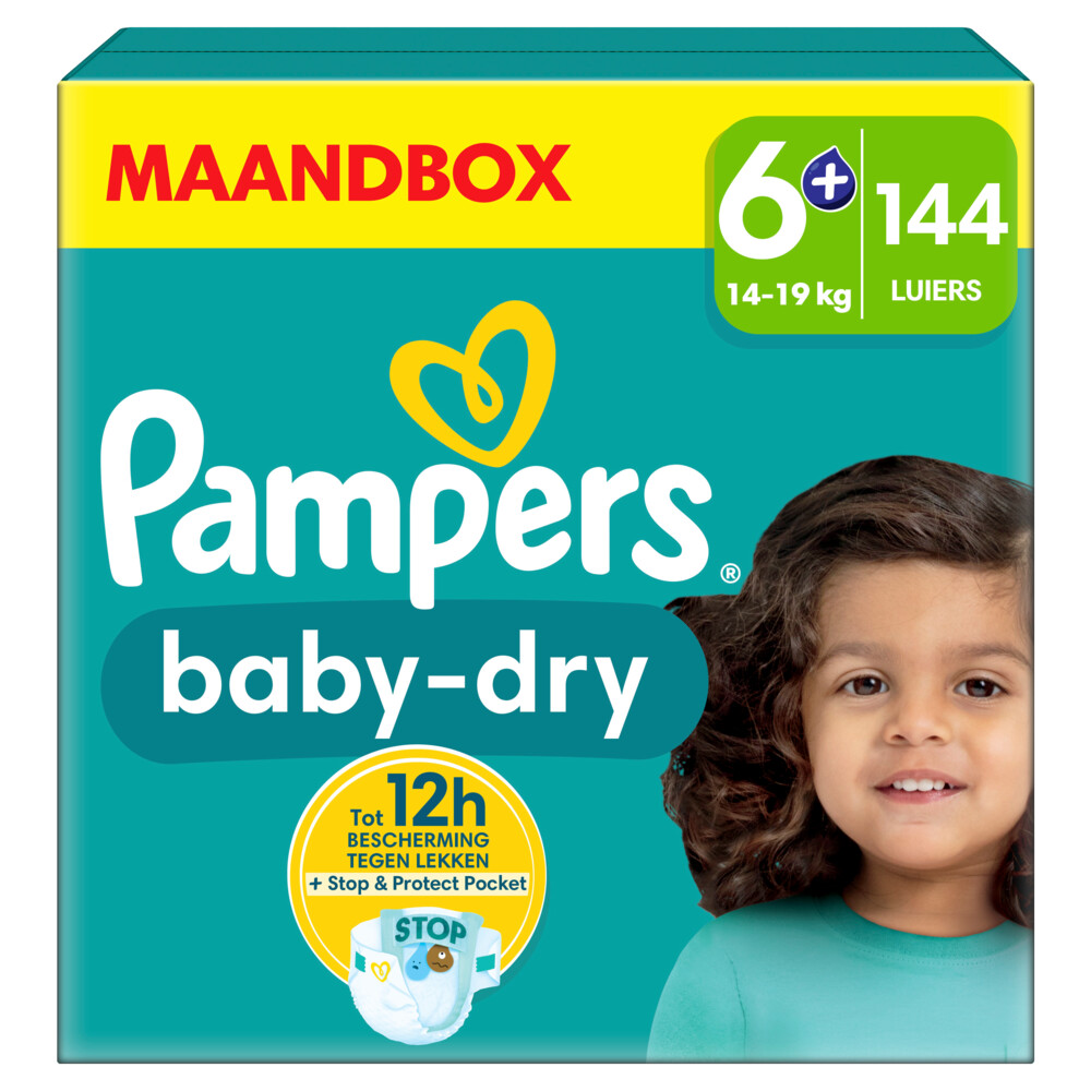 Pampers Baby Dry Luiers Maat 6+ (14-19 kg) 144 stuks
