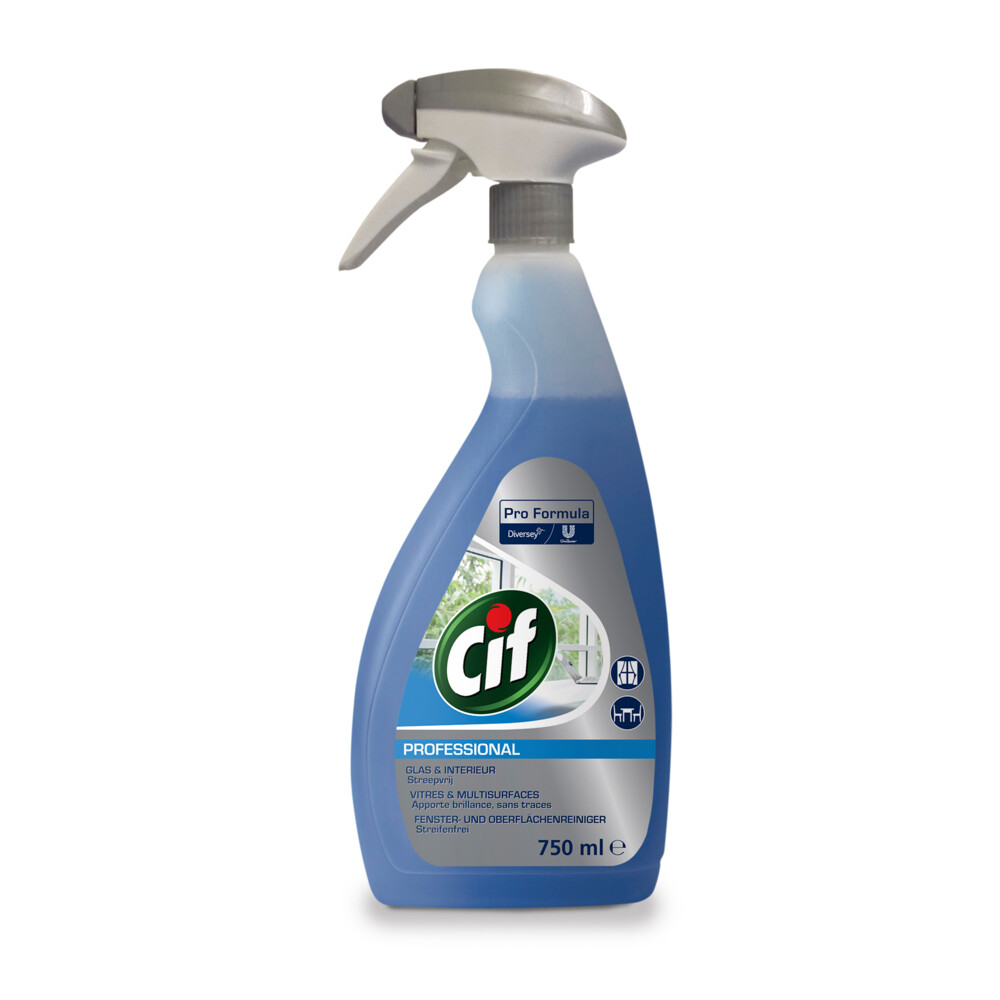 Cif Professional Glas -en Interieurreiniger Pro Formula 750 ml