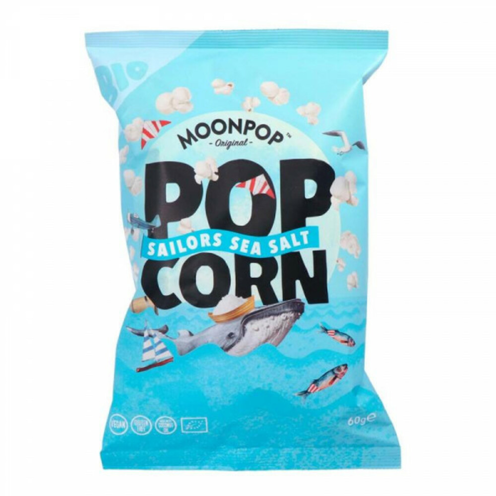 Moonpop Popcorn Sailors Sea Salt 60 gr