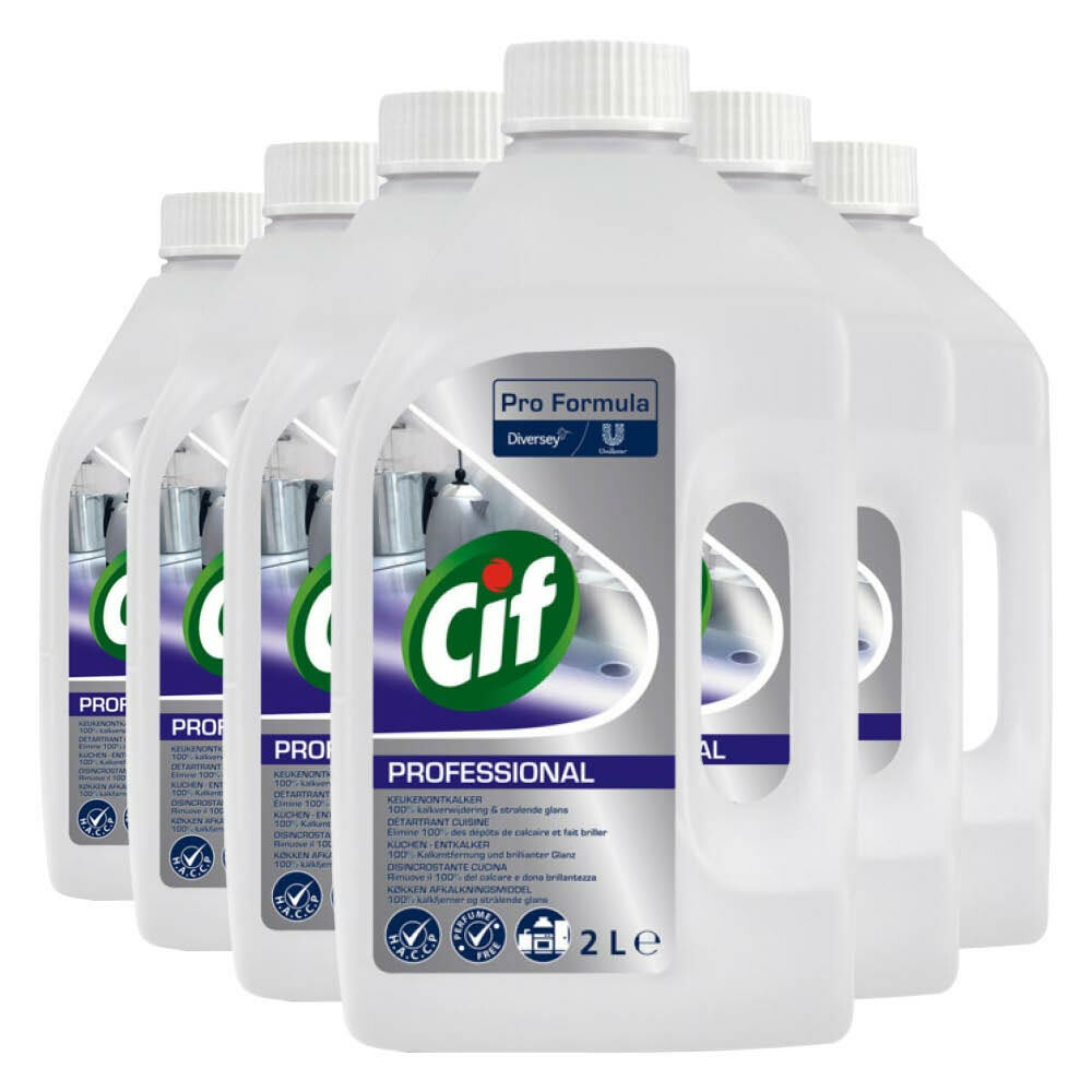 6x Cif Professional Keukenontkalker Pro Formula 2 liter