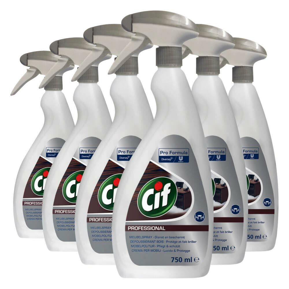 6x Cif Professional Meubelspray Pro Formula 750 ml