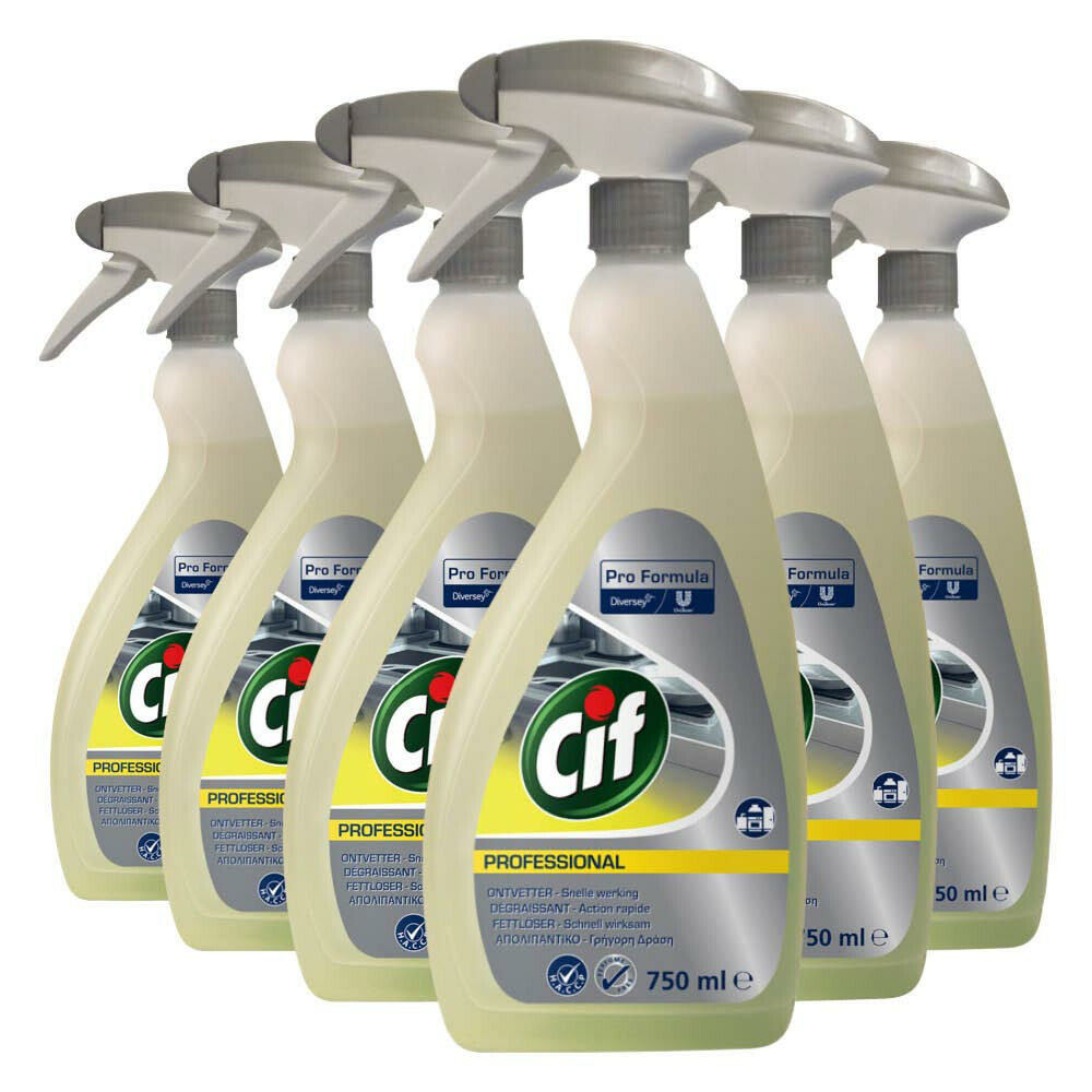 6x Cif Professional Ontvetter Pro Formula 750 ml