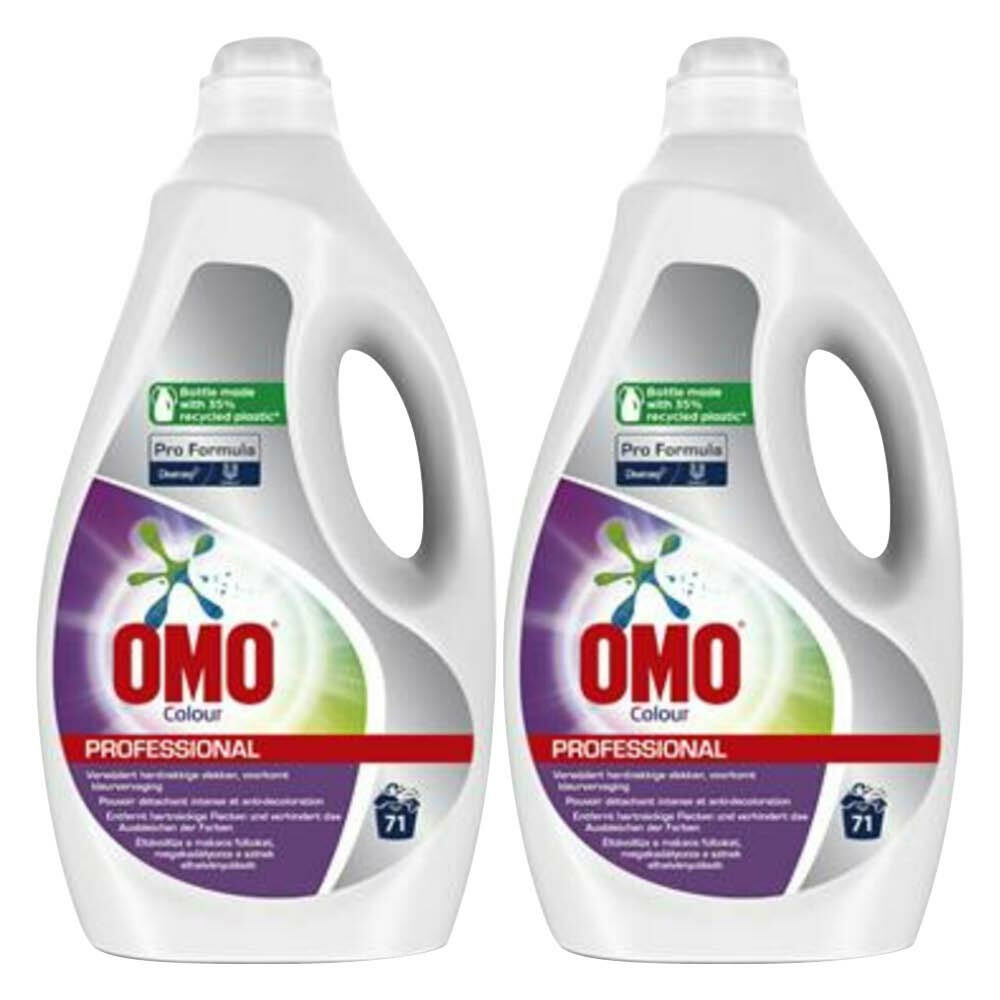 2x OMO Pro Formula Vloeibaar Wasmiddel Witte Was Liquid Color 71 Wasbeurten 5 liter