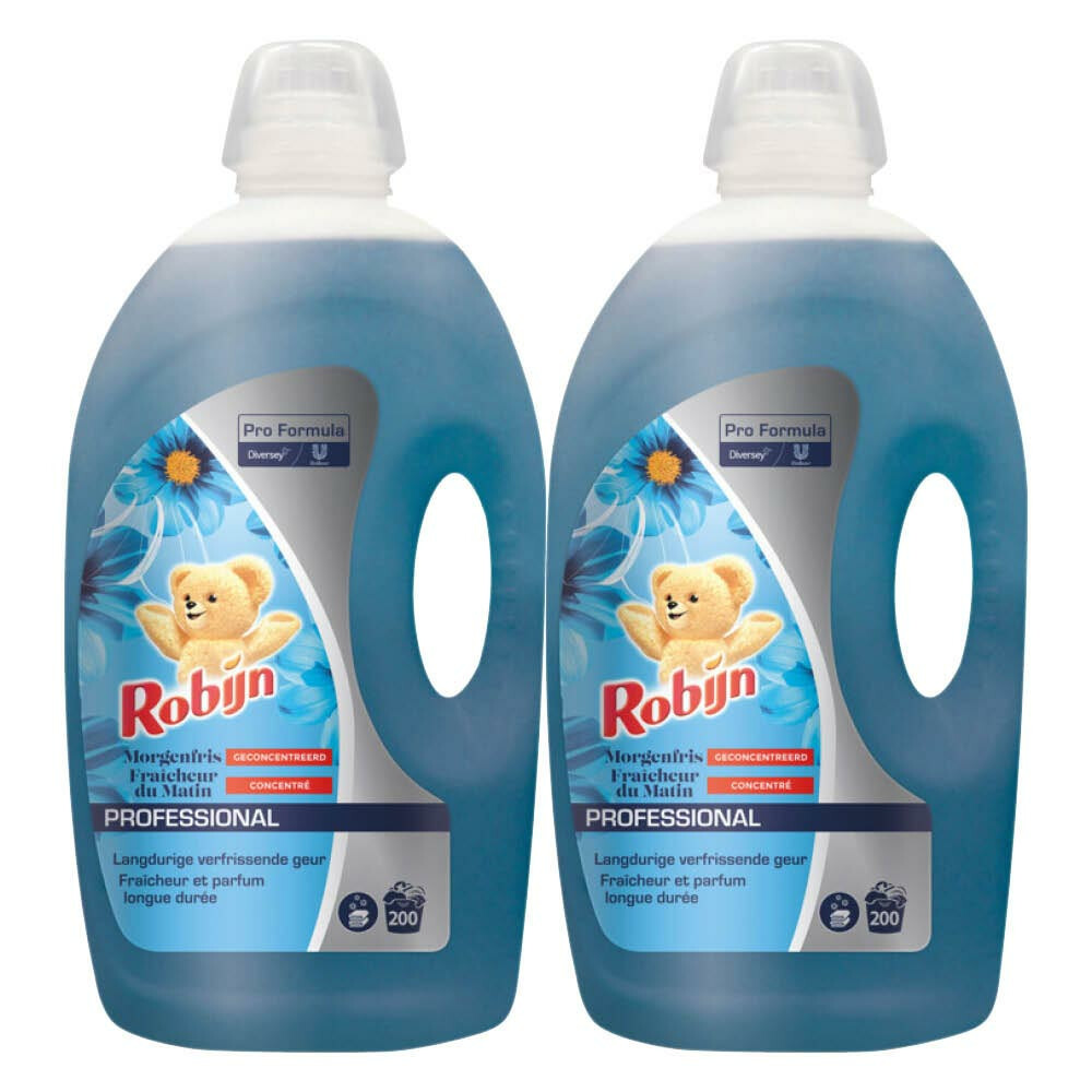 2x Robijn Professional Wasverzachter Morgenfris - 200 Wasbeurten Pro Formula 5 liter