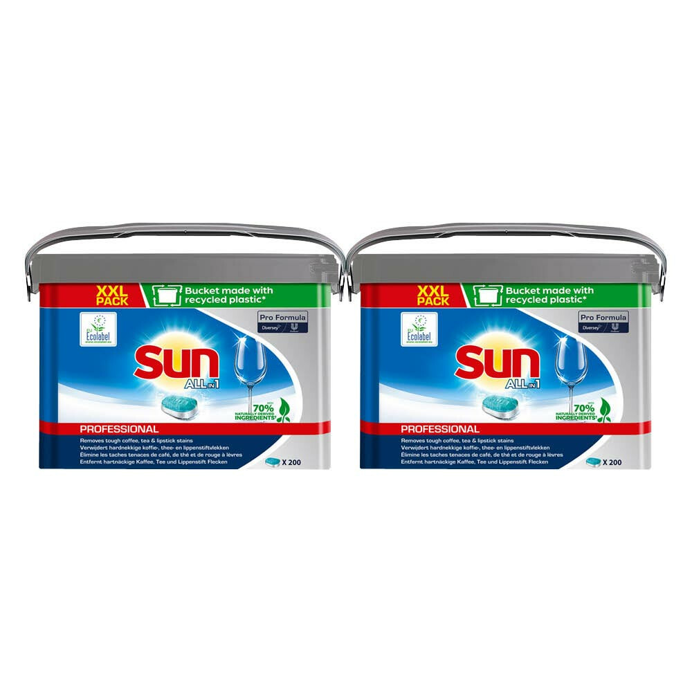 2x Sun Professional Vaatwastabletten All-in-1 Pro Formula 200 stuks