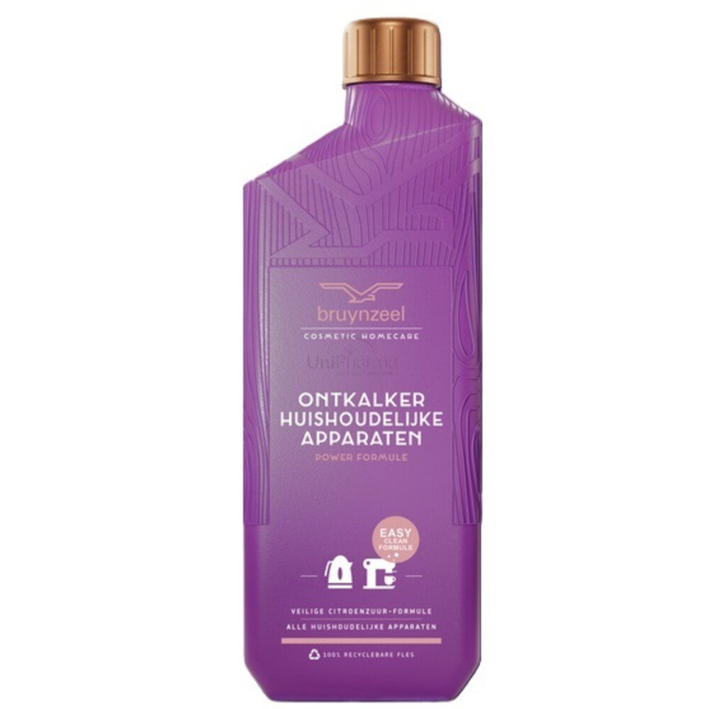 6x Bruynzeel Cosmetic Homecare Ontkalker Huishoudelijke Apparaten Power Formule Citroen 1 liter