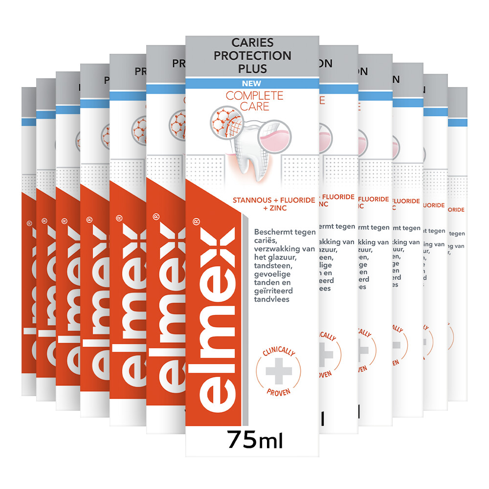 12x Elmex Tandpasta Caries Protection Plus 75 ml