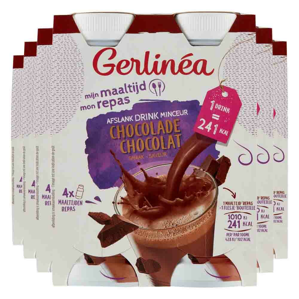 6x Gerlinea Mijn Maaltijd Afslank Drink Chocolade 4 x 236 ml