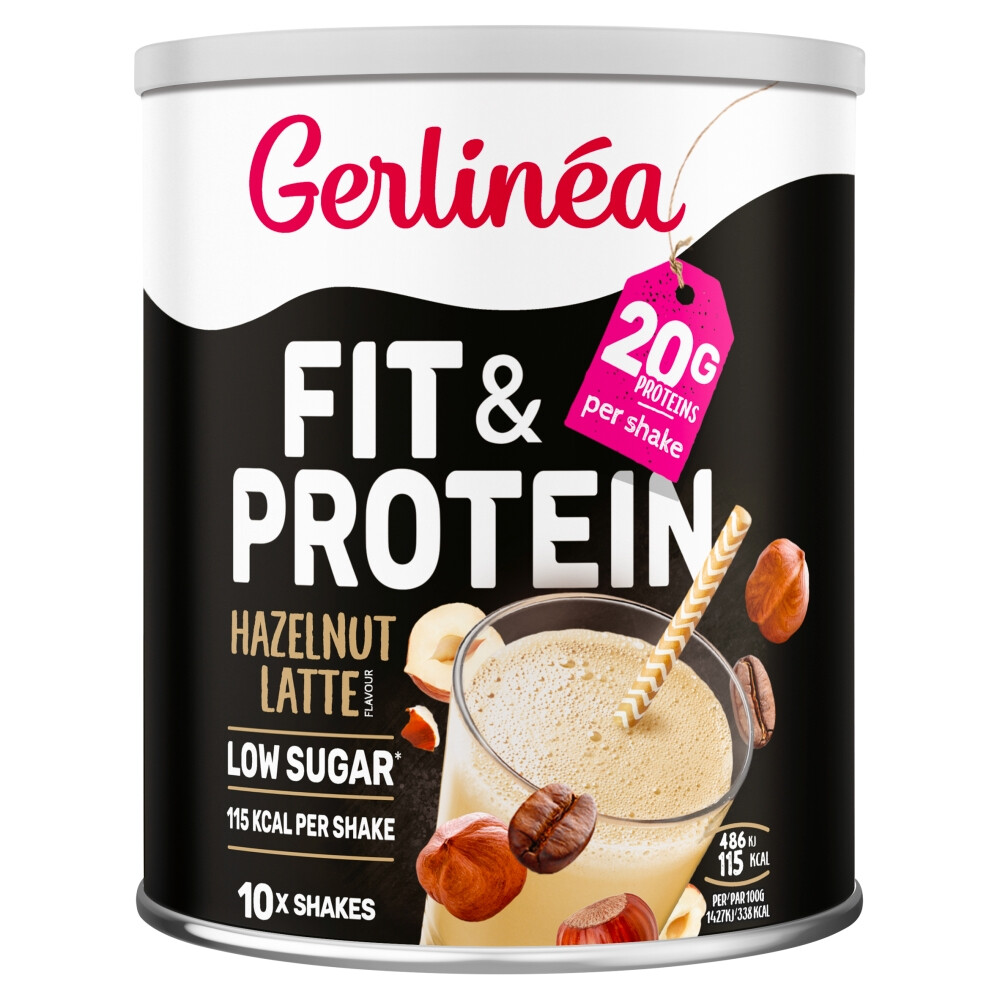 3x Gerlinea Fit&Protein Hazelnut Latte 340 gr