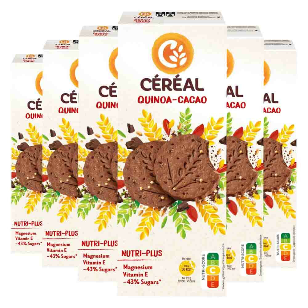 6x Céréal Koekjes Quinoa Cacao 132 gr