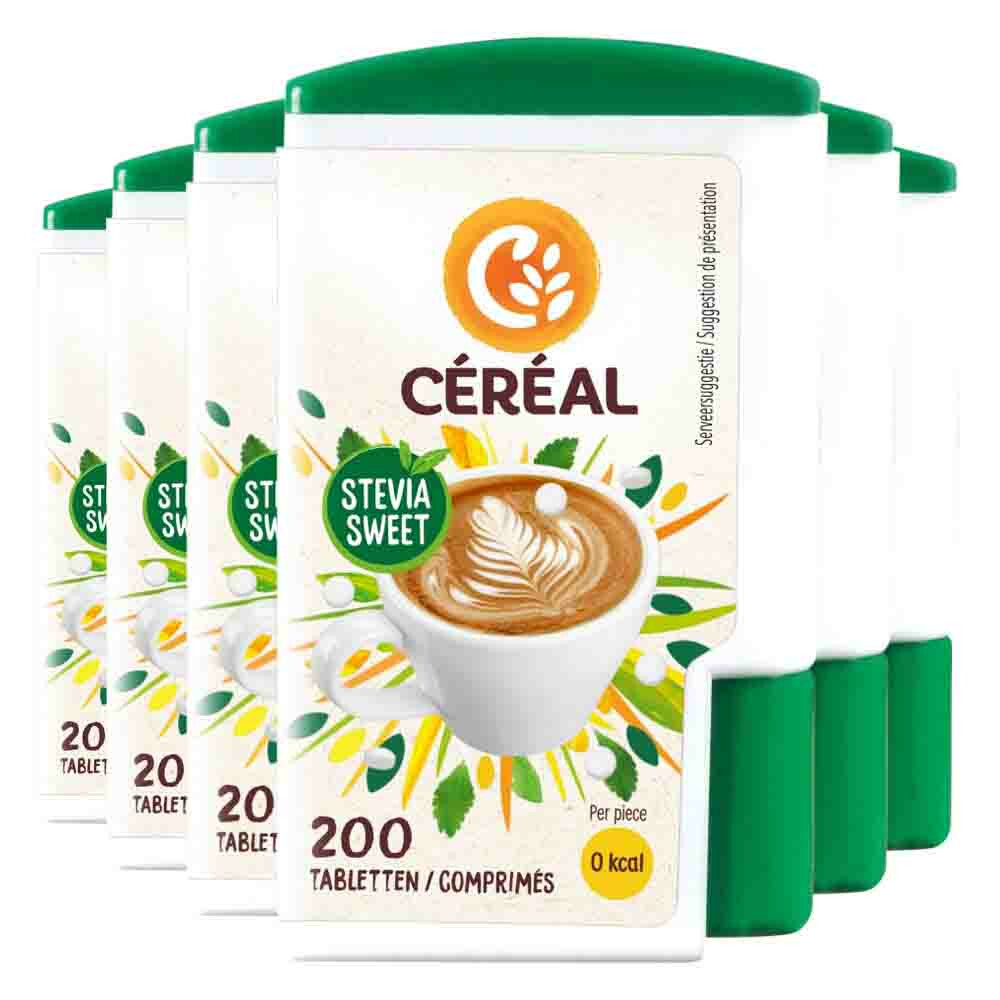 6x Céréal Stevia Sweet 200 tabletten