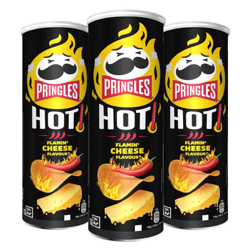 3x Pringles HOT Flamin'Cheese 160 gr