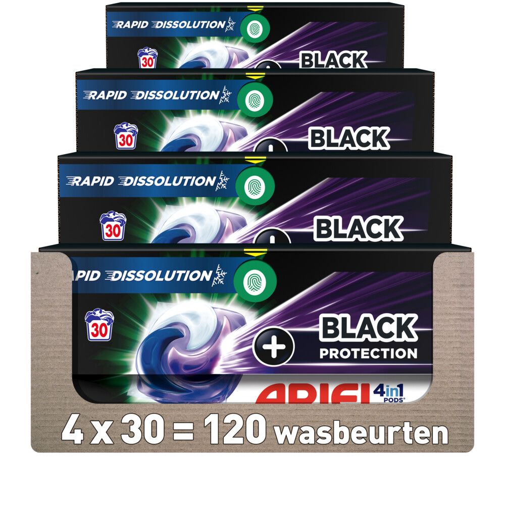 4x Ariel 4in1 Wasmiddel Pods Revitablack 30 stuks