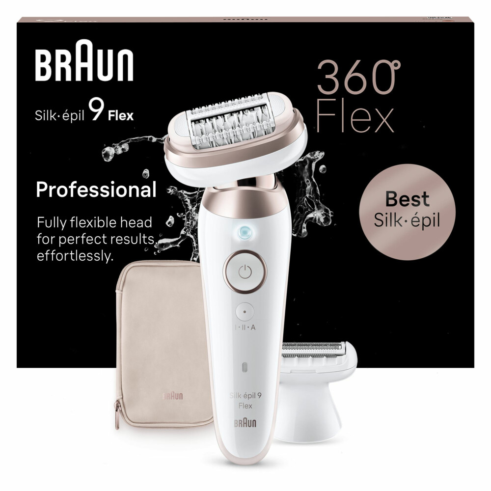 Braun Epilator Silk·épil 9 Flex 9-030 3D Wit-Rose Titan