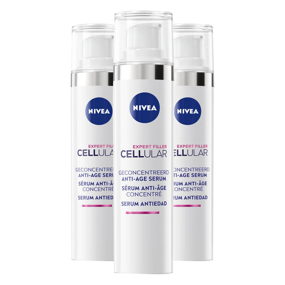 3x NIVEA Cellular Filler Serum Anti-Age 40 ml