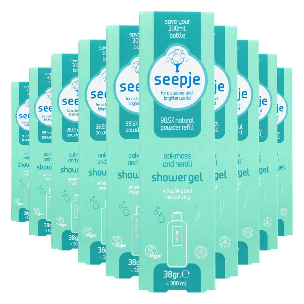10x Seepje Eikenmos en Neroli Douchegel Navulling 38 gr