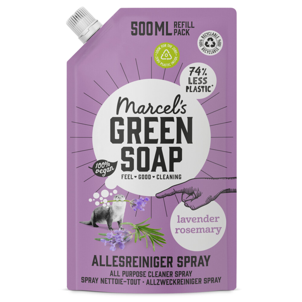 Marcel's Green Soap Allesreiniger Spray Lavendel&Rozemarijn Navulling 500 ml