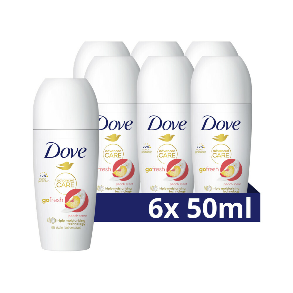 6x Dove Deodorant Roller Peach&White Blossom 50 ml