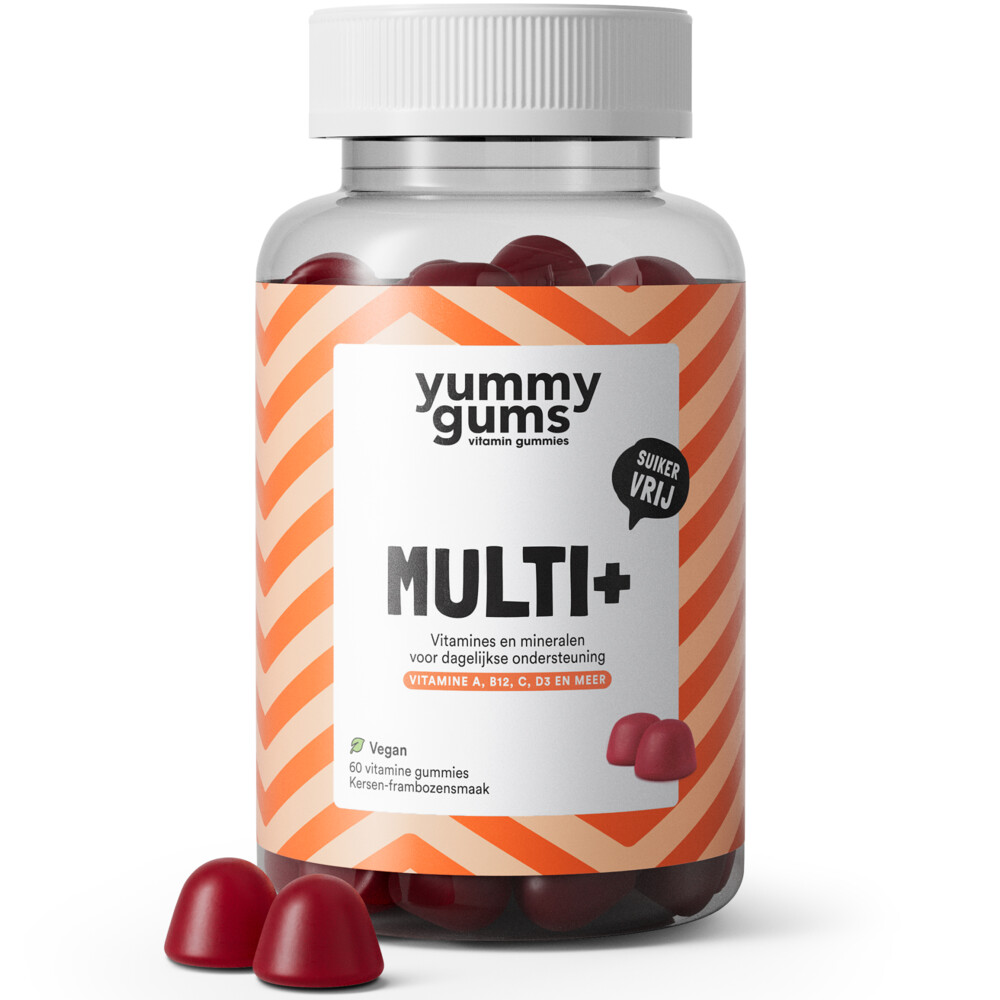 Yummy Gums Multi Plus Vitamine Gummies Kersen Framboos
