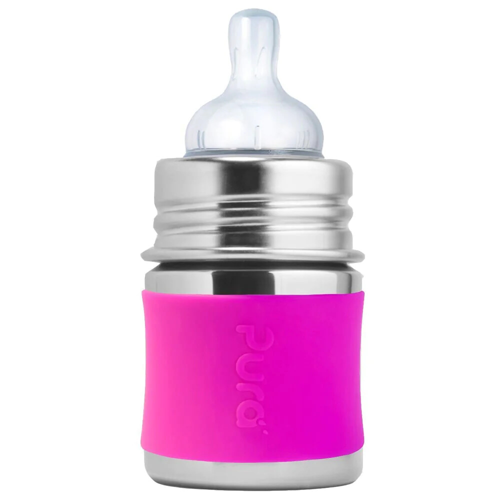 Pura Speenfles Slow Flow Roze 150 ml