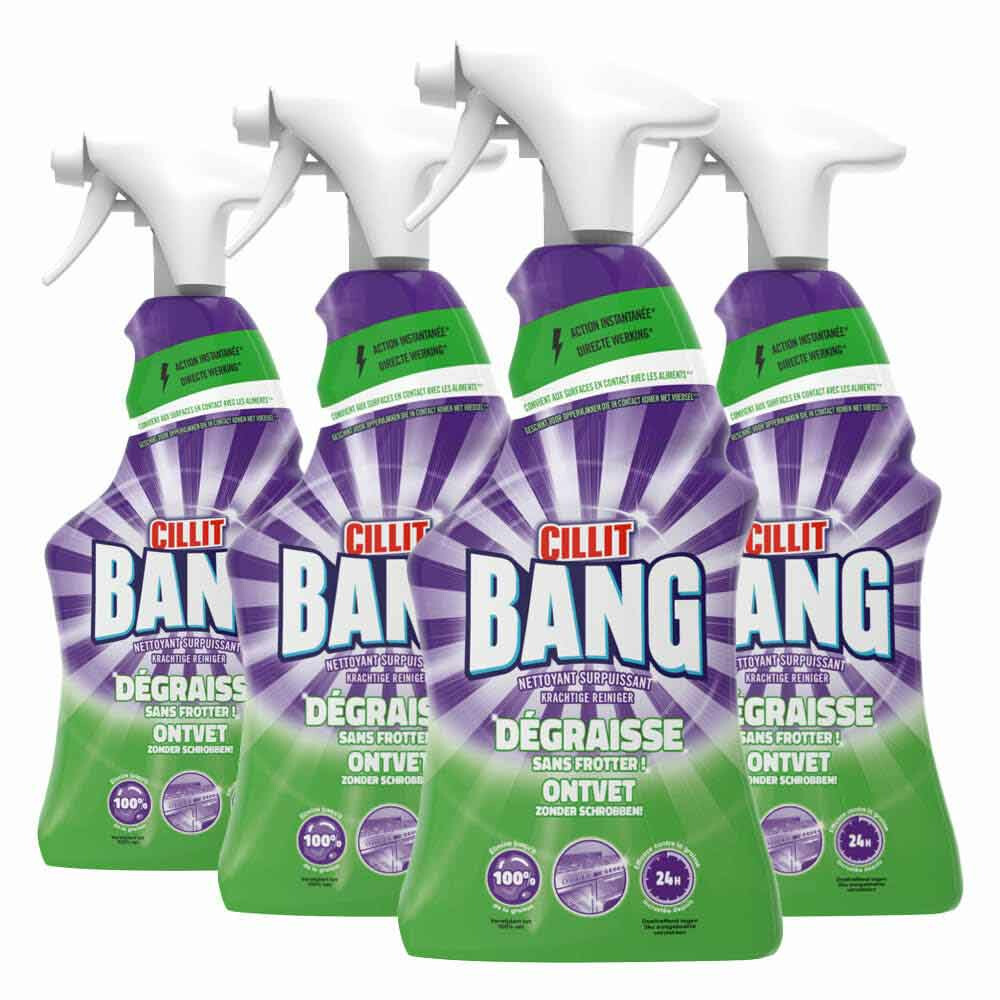 4x Cillit Bang Power Cleaner Schoonmaakspray Universal Ontvetter 750 ml