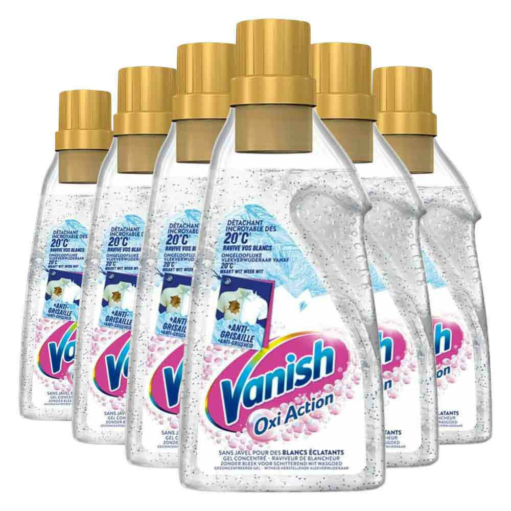 6x Vanish Oxi Action Booster Gel Whitening 750 ml