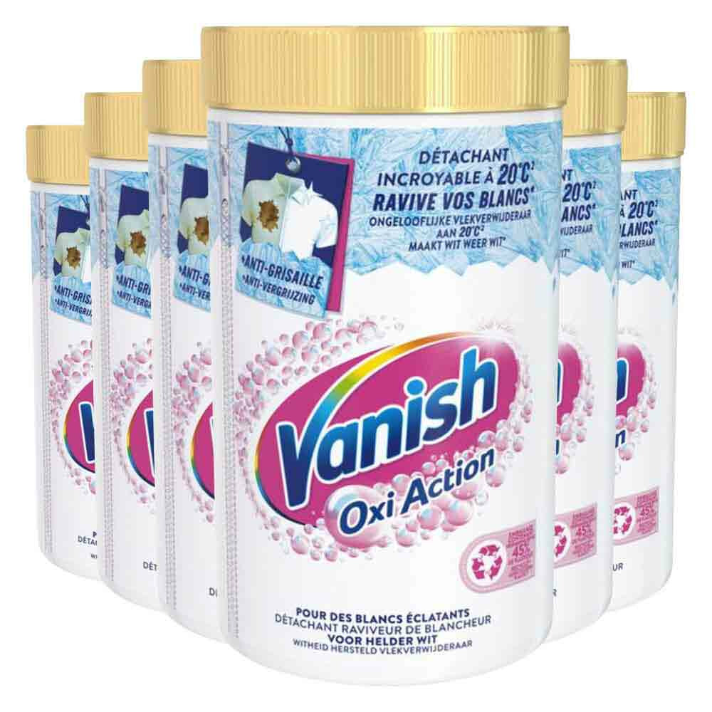 6x Vanish Oxi Action Wasbooster Poeder Whitening 1410 gr