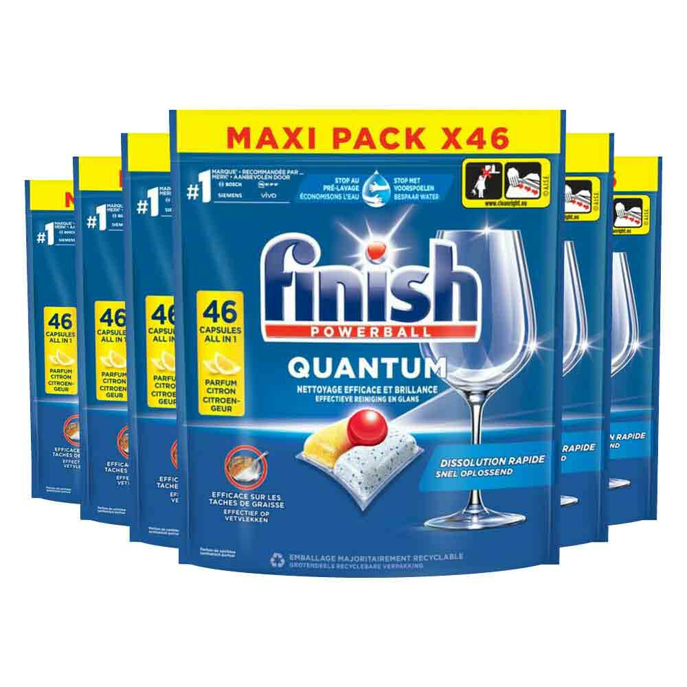 6x Finish Quantum Vaatwastabletten Citroen 46 stuks