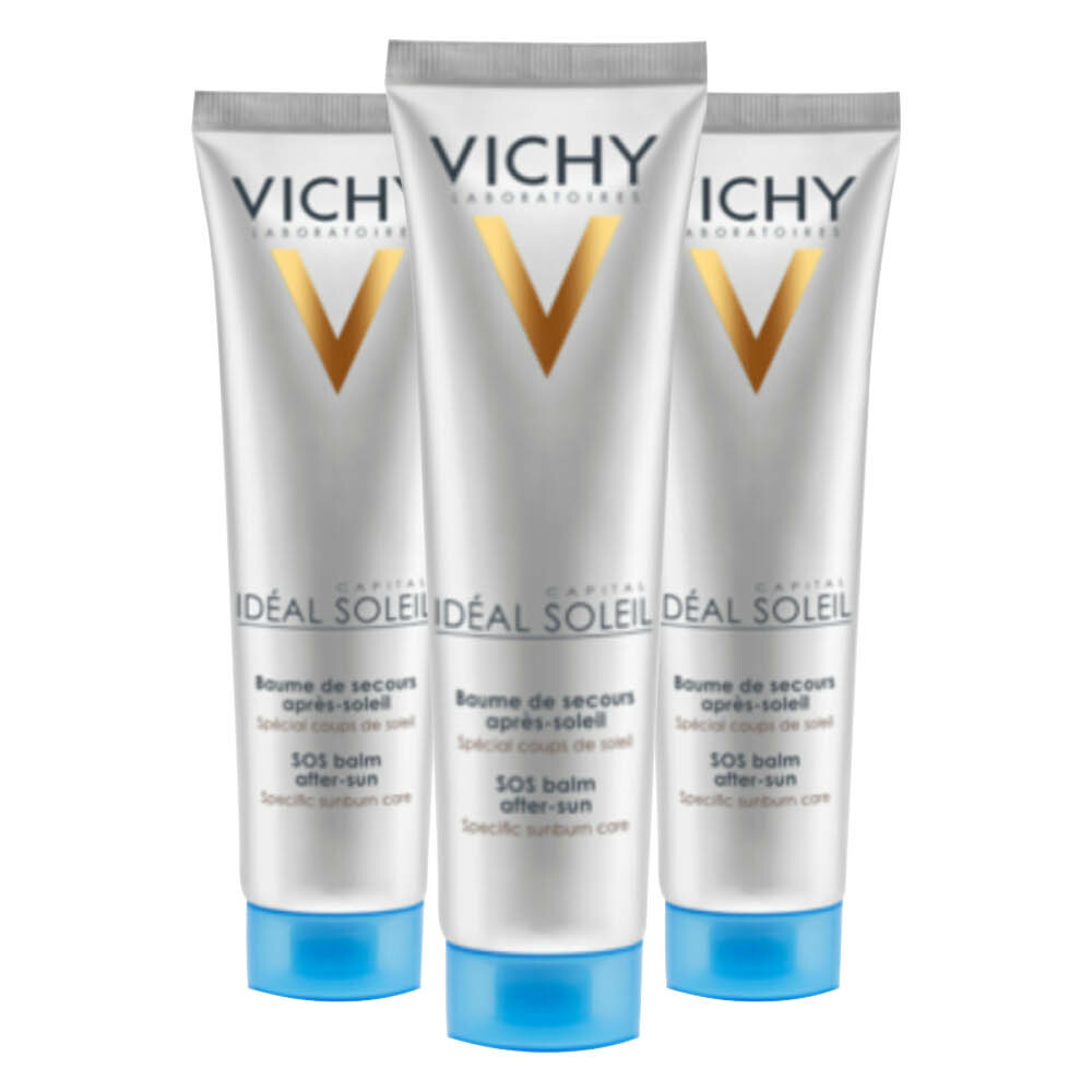 3x Vichy Ideal Soleil Aftersun SOS Balsem 100 ml