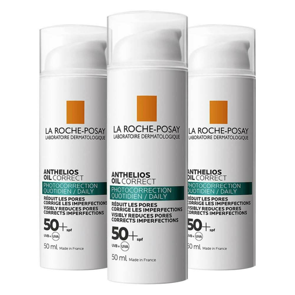 3x La Roche Posay Anthelios Oil Correct SPF 50 50 ml