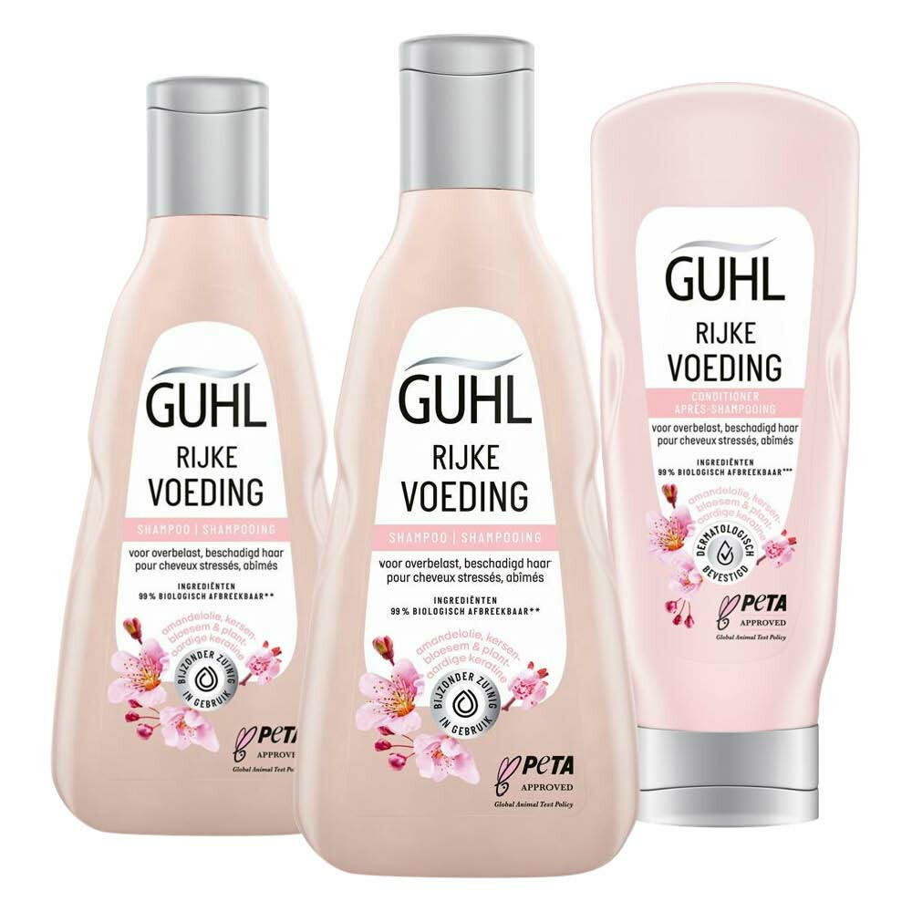 Guhl Rijke Voeding Shampoo 2 x 250 ml&Conditioner 1 x 200 ml Pakket