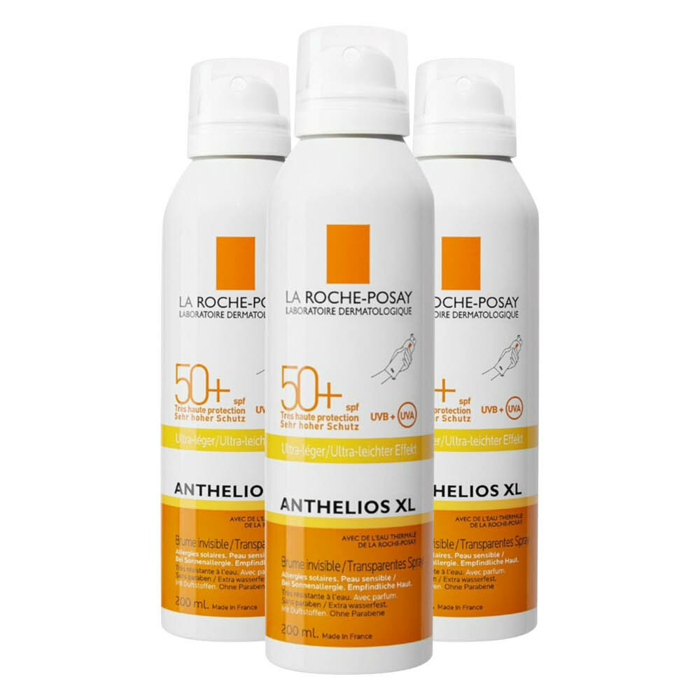 3x La Roche Posay Anthelios XL Ultralichte Mist SPF50+ 200 ml