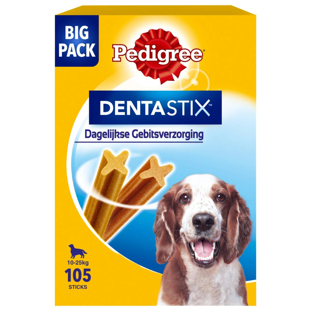 Pedigree Dentastix Big Pack Hondensnacks 105 stuks Medium