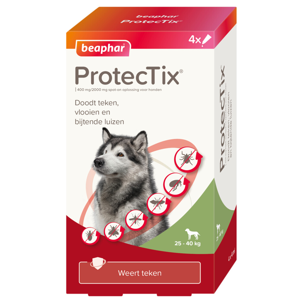 Beaphar ProtecTix Hond Anti Vlo&Teek 25-40 kg 4 pipetten