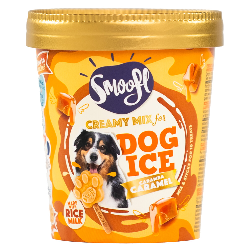 8x Smoofl Honden Ijsmix Creamy Caramel 160 gr