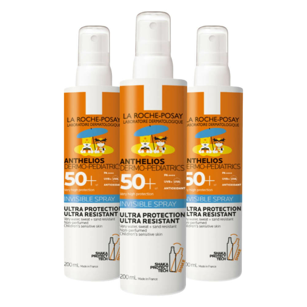 3x La Roche Posay Anthelios UVMUNE Kind Invisible Spray SPF 50+ 200 ml