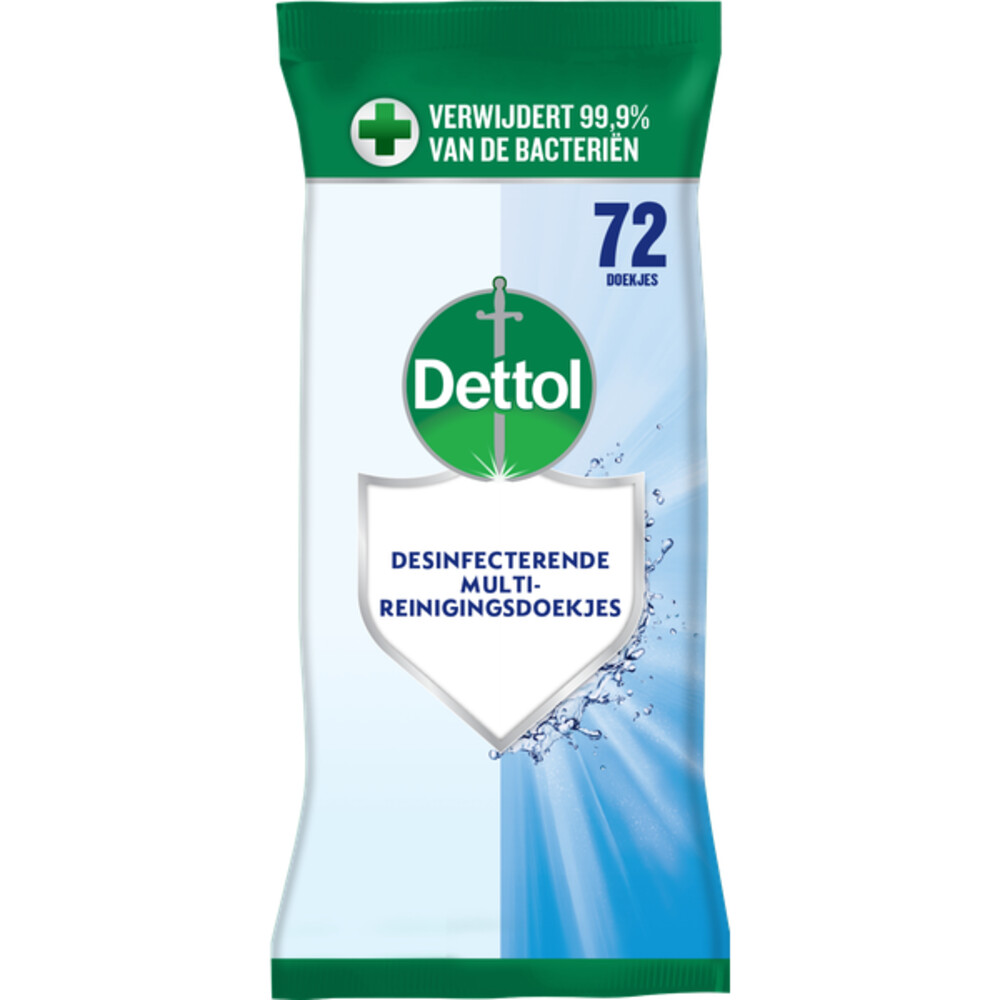 2+2 gratis: Dettol Desinfecterende Reinigingsdoekjes Cleanser 72 stuks