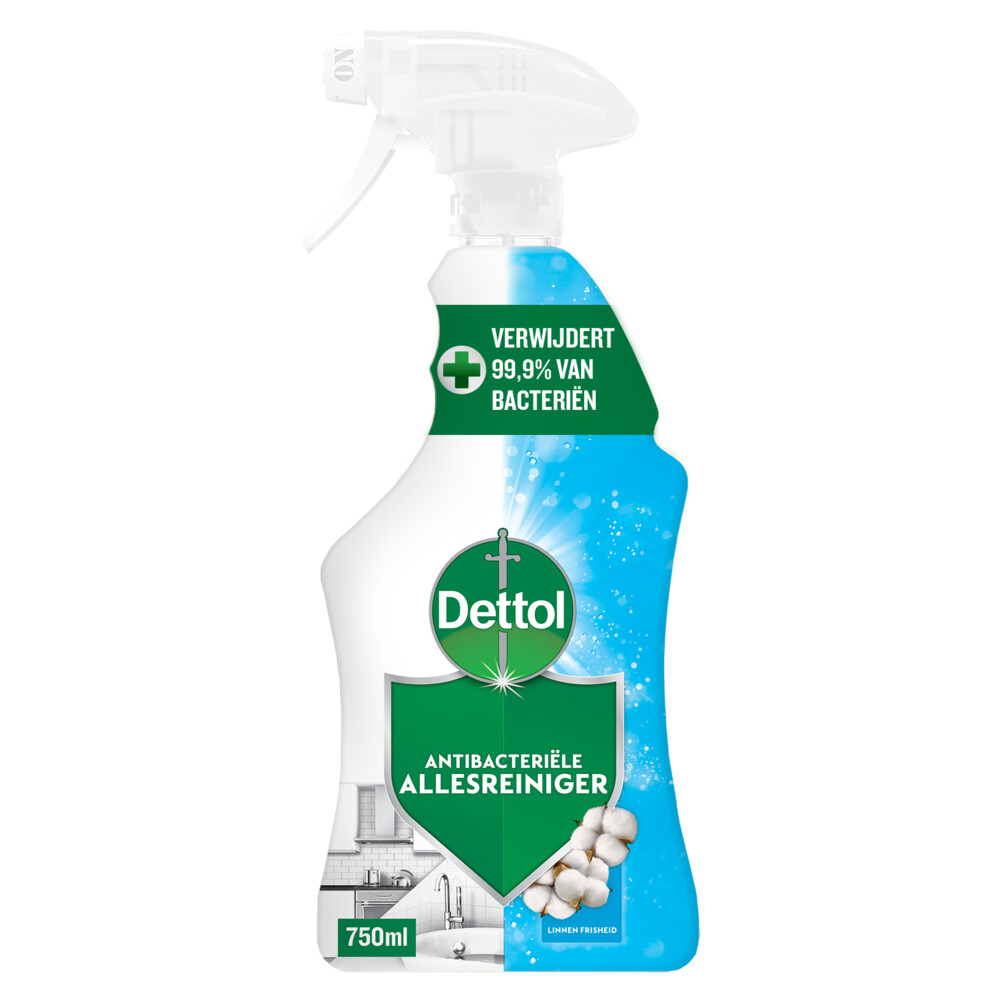 12x Dettol Antibacteriële Allesreiniger Spray Linnen Frisheid 750 ml