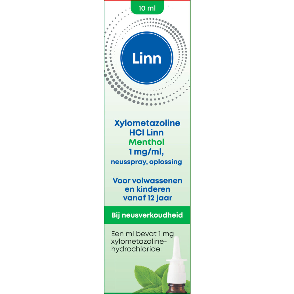 Linn Xylometazoline HCL 1,0 mg/ml Menthol Neusspray 10 ml