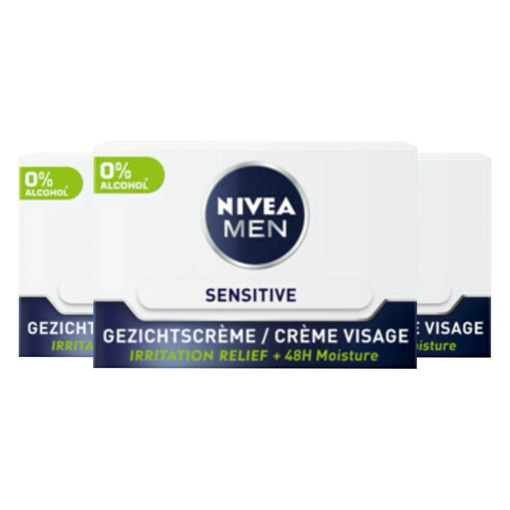 3x NIVEA Men Sensitive Crème 50 ml