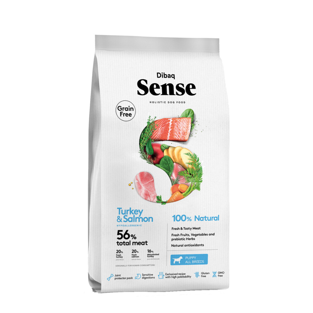 Dibaq Sense No Grain Puppy Hondenvoer Salmon & Turkey 2 kg